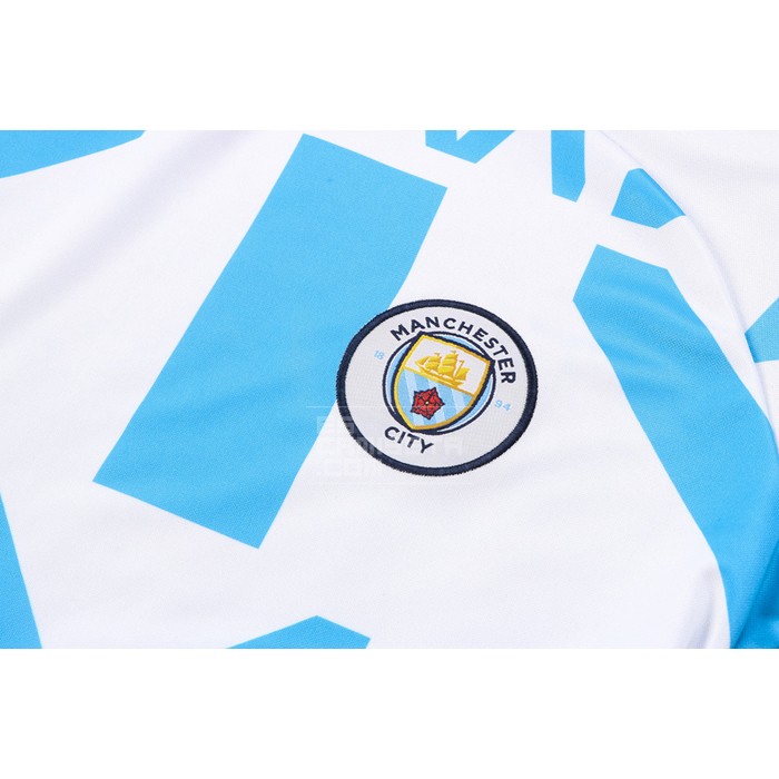 Chandal de Sudadera del Manchester City 22-23 Blanco y Azul - Haga un click en la imagen para cerrar